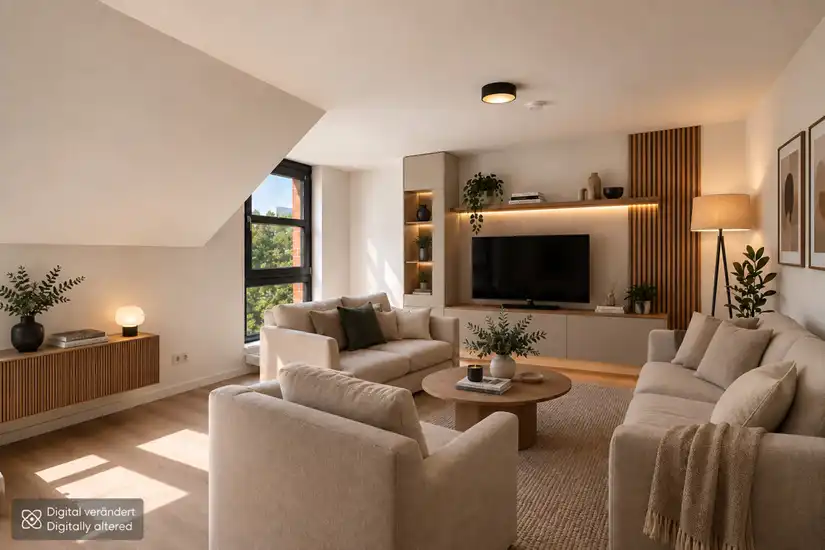Digital bearbeitet: Wohnzimmer 